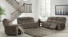 Kisner Motion Sofa & Loveseat Set in Brown by Klaussner