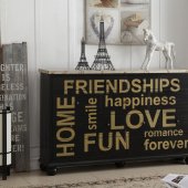 Arwin Console Table 90292 Antique Black & White Washed by Acme