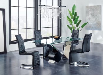 D987DT Dining Table by Global w/Optional D6671DC Black Chairs [GFDS-D987DT-D6671DC-BL]