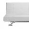 White Leatherette Modern Convertible Sofa Bed with Folding Arms