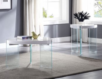 Noland Coffee Table 3PC Set 84920 in White by Acme [AMCT-84920 Noland]