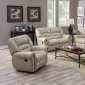 G687 Motion Sofa & Loveseat in Beige Bonded Leather by Glory