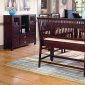 Rich Merlot Finish Contemporary Counter Height 5Pc Dinette Set