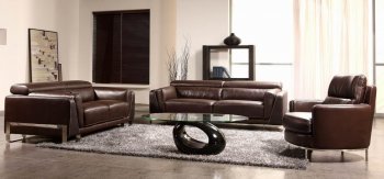 3946 Sofa 3Pc Set in Espresso Half Leather by VIG [VGS-BO3946]