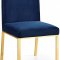 Opal Dining Chair 737 Set of 2 in Navy Velvet Fabric by Meridian