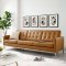 Loft Sofa in Tan Faux Leather by Modway w/Options