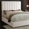 Becca Bed in Cream Velvet Fabric by Meridian w/Options