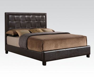 20720 Laqueena Upholstered Bed by Acme w/Optional Ajay Casegoods