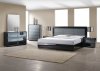 Venice 5Pc Bedroom Set in High Gloss Black & Mirror by Chintaly