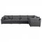 Sasha Sectional Sofa 5Pc 551681 Barely Black Coaster w/Options