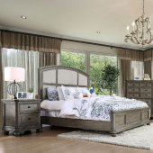 Armus Bedroom w/Padded Headboard CM7719 in Gray w/Options