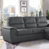 Andes Sectional Sofa Bed 9858GY in Gray Fabric by Homelegance