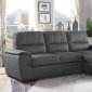 Andes Sectional Sofa Bed 9858GY in Gray Fabric by Homelegance