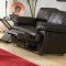 Black Bonded Leather Casual Reclining Living Room Sofa w/Options