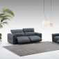 Prescott Power Motion Sofa in Dark Gray Leather by J&M w/Options