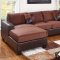 56000 Dannis Reversible Sectional Sofa in Chocolate by Acme