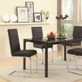 104311 Jenson 5Pc Dining Set by Coaster w/Optional Black Chairs