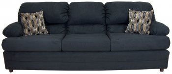 Black Fabric Modern Loveseat & Sofa Set w/Options [PMS-6525-Black]