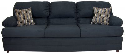 Black Fabric Modern Loveseat & Sofa Set w/Options