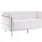 Charles Grande Sofa in White Leather by Modway w/Options