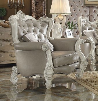 Versailles Chair 52127 in Vintage Gray PU by Acme w/Options [AMAC-52127 Versailles]