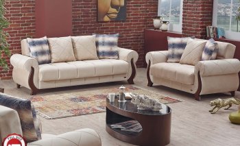 Ontario Sofa Bed in Beige Fabric by Empire w/Options [MYSB-Ontario]