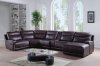 Oleta 52550 Sectional Sofa in Dark Brown Leather by Acme