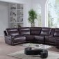 Oleta 52550 Sectional Sofa in Dark Brown Leather by Acme