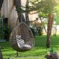 Fiona Outdoor Hanging Lounge Chair Anthracite by Bellona