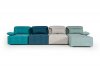 Jamie Sectional Sofa in Multi-Colored Blue Fabric by VIG