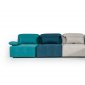 Jamie Sectional Sofa in Multi-Colored Blue Fabric by VIG