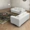 Vanity Sofa in White Leather by J&M w/Optional Loveseat