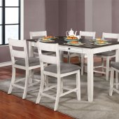 Anadia 7Pc Counter Ht Dining Set CM3715PT - Antique White & Gray