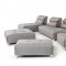 Zip Sectional Sofa in Grey Fabric by VIG w/Moveback Backrests