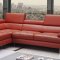 Venus Sectional Sofa in Dark Orange Leather by J&M