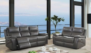 Lila Power Motion Sofa CM6540 in Gray Leather Match w/Options [FAS-CM6540-Lila Power]