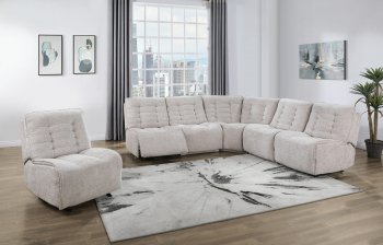 U6066 Modular Power Motion Sectional Sofa in Cream by Global [GFSS-U6066 Cream]