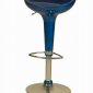 Blue Finish Modern Set of 2 Bar Stools w/Metal Base