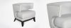 White Faux Leather Modern Eclipse Club Chair