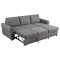 Samantha Sleeper Sectional Sofa 511088 in Gray Fabric by Coaster