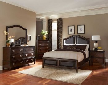 2126 Beaux Bedroom by Homelegance in Dark Cherry w/Options [HEBS-2126 Beaux]