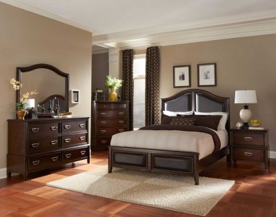 2126 Beaux Bedroom by Homelegance in Dark Cherry w/Options