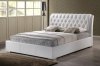 Bianca Platform Bed in White Faux Leather by Wholesale Interiors