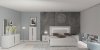 Carrara Bedroom in White by ESF w/Light & Options