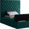 Bliss Bed in Green Velvet Fabric by Meridian w/Options