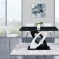 D964BT Dining Table in Black & White by Global w/Optional Chairs