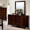 Riggins CM7070 5Pc Bedroom Set in Brown Cherry w/Options