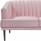 Rory Sofa 689 in Pink Velvet Fabric by Meridian w/Options