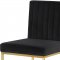 Giselle Dining Chair 778 Set of 2 Black Velvet Fabric - Meridian