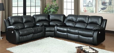 Cranley Power Motion Sectional Sofa 9700BLK by Homelegance